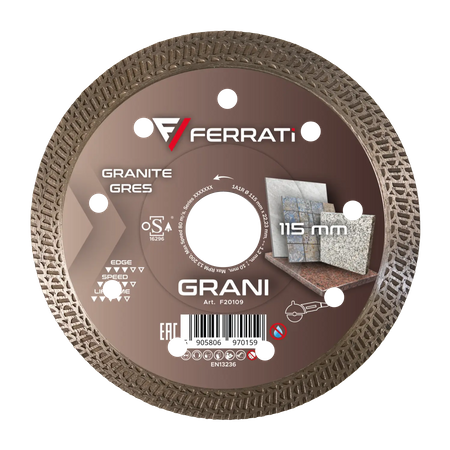 Tarcza diamentowa do cięcia gresu kamienia naturalnego 115 mm Grani Ferrati