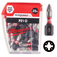 Bity udarowe Milwaukee PZ1 x 25 mm Shockwave 25 szt. 4932430861