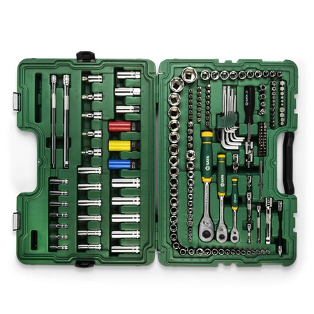 Zestaw kluczy nasadowych i akcesoriów Sata 1/4" 1/2" 3/8" 180 el ST09546G