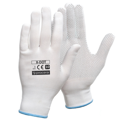 Rękawice robocze ochronne z mikro-nakropieniem antypoślizgowym X-DOT roz. 9 Procera