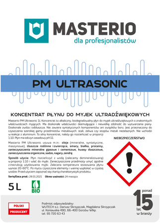 Koncentrat płynu do myjki warsztatowej PM Ultrasonic op.5l Masterio