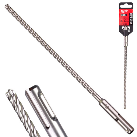 Wiertło do betonu SDS-PLUS Milwaukee 4 ostrzowe 6 x 150 x 215 mm 4932352013