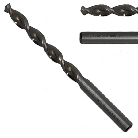 Wiertło do metalu kręte kobaltowe 7,5 mm HSS-G Co Ruko 2295075