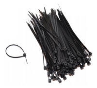 Czarne opaski zaciskowe kablowe 430 x 4,8 mm 100 szt. Bm Group BMN4348