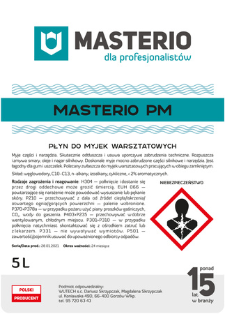 Płyn do myjki warsztatowej PM 20l (4 x op.5l) Masterio