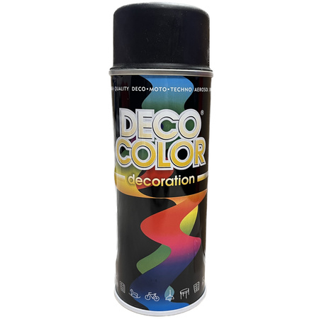 Lakier farba w sprayu aerozol czarny mat 400 ml metal drewno Deco Color