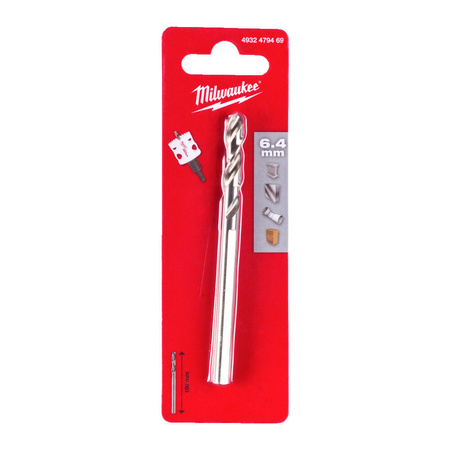 Wiertło pilotujące prowadzące do otwornic 6,4 x 89 mm Milwaukee 4932479468