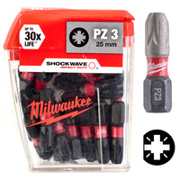 Bity udarowe Milwaukee Shockwave PZ3 x 25 mm 25 szt. 4932430869