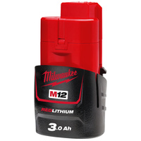 Akumulator Bateria 3 Ah Milwaukee M12 B3 12 V 4932451388