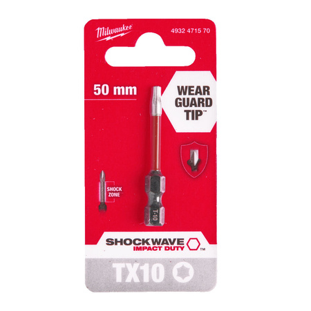 Bit udarowy Milwaukee Torx TX10 50 mm Shockwave Impact Duty 4932471570