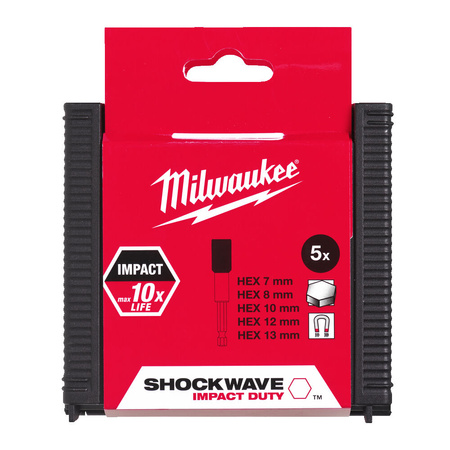Zestaw Nasadek Udarowych 1/4"  HEX 7-13 mm 5 szt Milwaukee Shockwave 4932352822