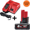 Zestaw zasilający akumulator 6,0 Ah i ładowarka Milwaukee M12B6 4932451395 + M12-18FC 4932451079