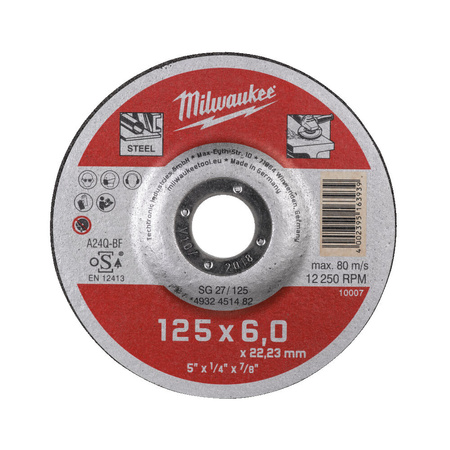 Tarcza do szlifowania metalu 125 x 6 mm Milwaukee Contractor SG27 4932451482