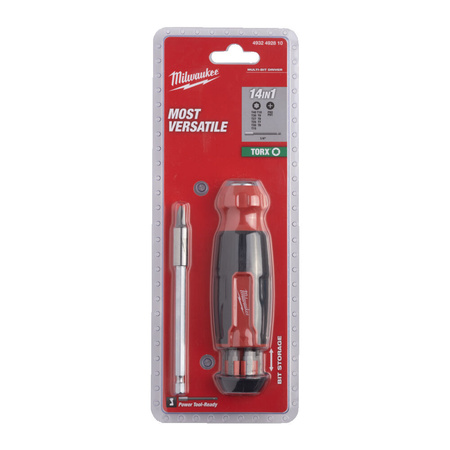 Wkrętak śrubokręt uniwersalny Milwaukee z wymiennymi bitami Ph Torx 14 w 1 4932492810