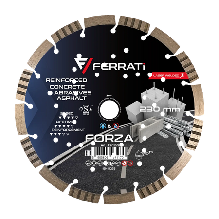 Tarcza diamentowa do cięcia asfaltu betonu kamienia Forza 230 mm Ferrati