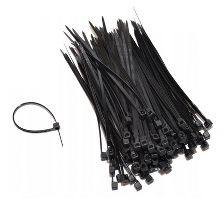 Czarne opaski zaciskowe kablowe 140 x 3,6 mm 100 szt. Bm Group BMN1436