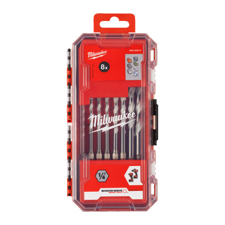 Wiertła uniwersalne Milwaukee 4-10 mm zestaw komplet 8 szt. 4932493872