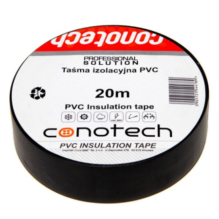 Taśma izolacyjna Conotech czarna 15 mm x 20 m NS-72