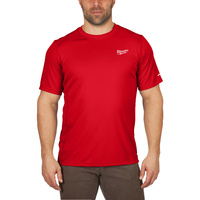 Koszulka robocza Milwaukee męska t-shirt czerwona krótki rękaw WWSS S 4932493068
