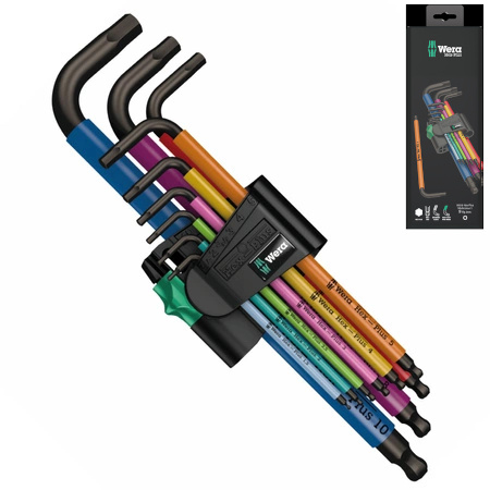 Zestaw kluczy imbusowe kolorowe HEX 1,5-10 mm 9 szt. Wera 073593