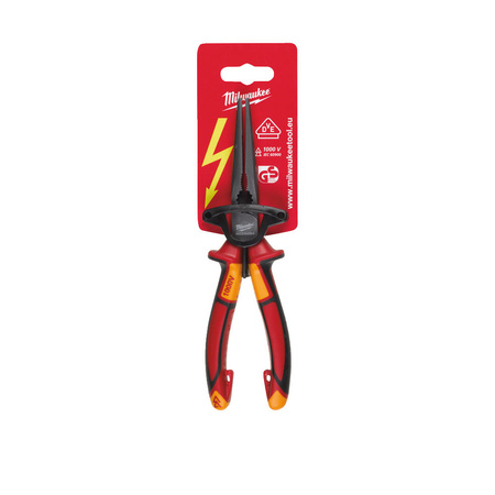 Szczypce długie okrągłe VDE  Milwaukee 205 mm  4932464564