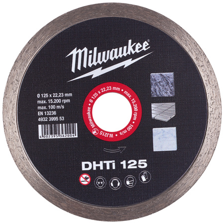 Tarcza Diamentowa do Cięcia Gresu Płytek DHTI 125 mm Milwaukee 4932399553