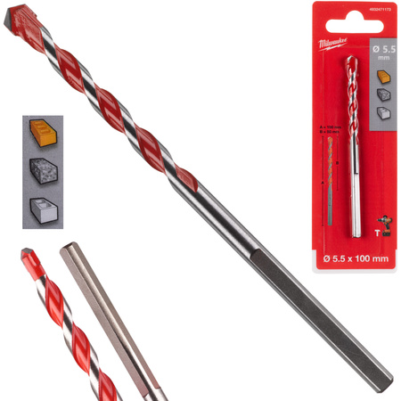 Wiertło udarowe do betonu cegły 5,5 mm Milwaukee 4932471173