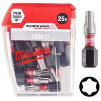 Bity udarowe Milwaukee Torx TX20 25 mm Shockwave 25 szt. 4932430875