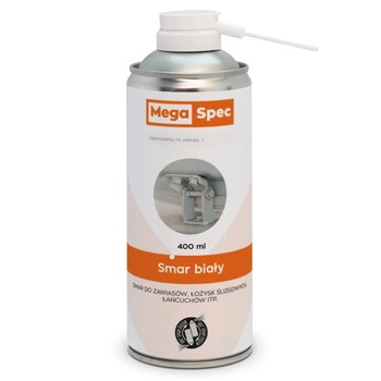 Smar biały do bram w sprayu 400 ml Megaspec