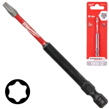 Bit udarowy Milwaukee Torx TX15 90 mm Shockwave Impact Duty 4932471571