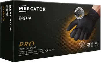 Rękawice nitrylowe czarne Gogrip Black 50 szt. XXL Mercator