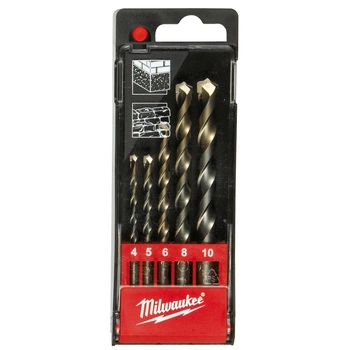 Wiertła do betonu Milwaukee 4-10 mm zestaw 5 szt. 4932480157