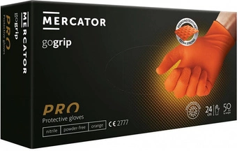 Rękawice nitrylowe pomarańczowe Gogrip Orange 50 szt. XL Mercator